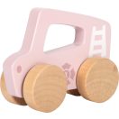 Small Foot - Tolható fa autó, rózsaszín - JátékManufaktúra