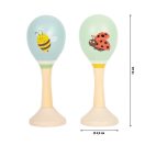 Small Foot - Fa rumba golyók Méhecske és Katicabogár (2 db) - JátékManufaktúra