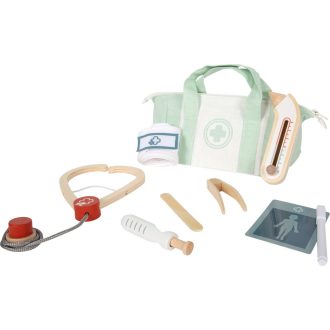 Small Foot - Orvosi szett zöld-fehér táskával - JátékManufaktúra
