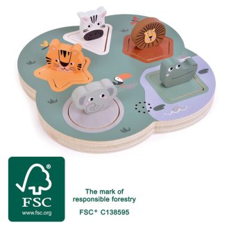 Small Foot - 3D puzzle hangokkal: Szafari állatok - JátékManufaktúra