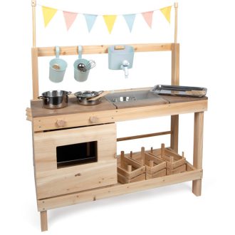 small foot Drevená vonkajšia kuchynka a stánok 2 v 1