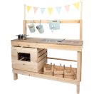 small foot Drevená vonkajšia kuchynka a stánok 2 v 1