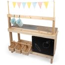 small foot Drevená vonkajšia kuchynka a stánok 2 v 1