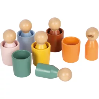 Small Foot - Montessori válogató poharak figurákkal - JátékManufaktúra