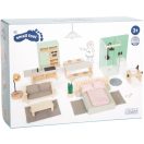 small foot Drevená prepravka s mliečnymi nápojmi