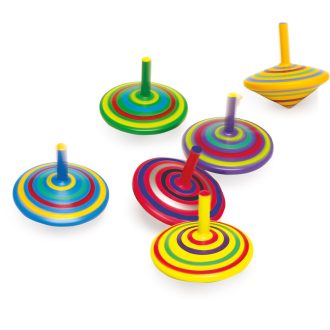 Small Foot - Fa pörgettyű készlet 6 db - JátékManufaktúra