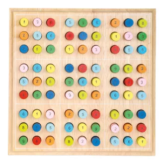 Small Foot - Fa sudoku színes hengerekkel - JátékManufaktúra
