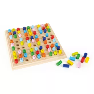 Small Foot - Fa sudoku színes hengerekkel - JátékManufaktúra