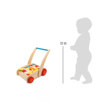 Small Foot - Járássegítő fa kockákkal - JátékManufaktúra