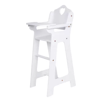 Small Foot - Fa szék babáknak fehér - JátékManufaktúra