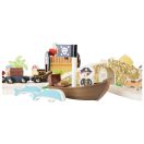 Small Foot - Fa vonatpálya kalózok - JátékManufaktúra