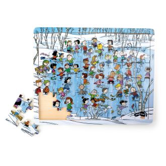 Small Foot - Fa puzzle Snoopy télen - JátékManufaktúra