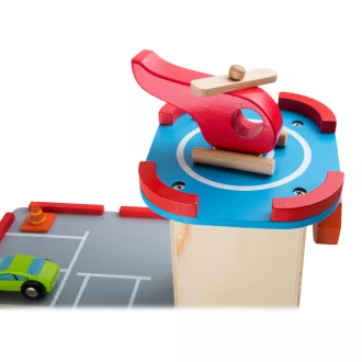 Small Foot - Fa parkoló gyors lejtővel - JátékManufaktúra