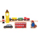 Small Foot - Fa vonatpálya Paddington 43 db - JátékManufaktúra