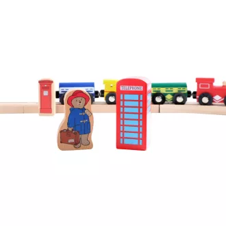 Small Foot - Fa vonatpálya Paddington 43 db - JátékManufaktúra