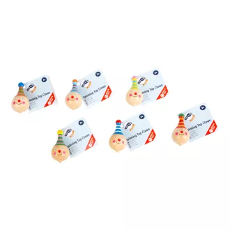 Small Foot - Fa tömör pörgettyű Bohóc 1 db - JátékManufaktúra