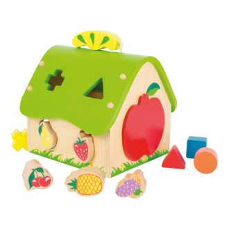 Small Foot - Fa bedobó ház gyümölcsökkel - JátékManufaktúra