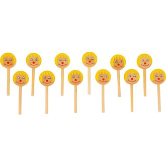 Small Foot - Vidám fa nyalóka - 12 db - JátékManufaktúra