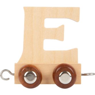 Small Foot - Fa vonat sínpályához - E betű - JátékManufaktúra