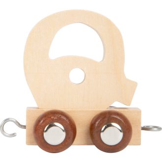 Small Foot - Fa vonat sínpályához - Q betű - JátékManufaktúra