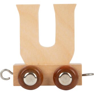 Small Foot - Fa vonat sínpályához - U betű - JátékManufaktúra