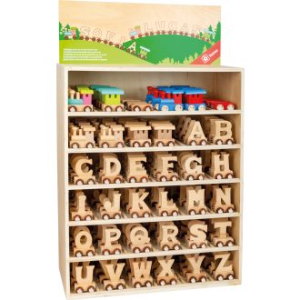 Small Foot - Betűs sínpályás fa vonat - 1 db - JátékManufaktúra