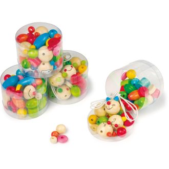 Small Foot - Fa fűzhető gyöngyök 4 db - JátékManufaktúra