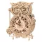 RoboTime - 3D fa puzzle: Bagoly alakú óra - JátékManufaktúra