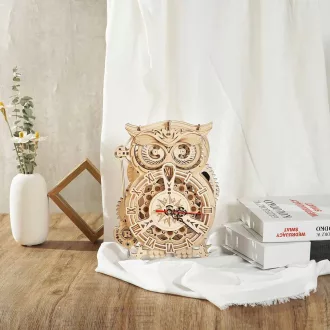 RoboTime - 3D fa puzzle: Bagoly alakú óra - JátékManufaktúra