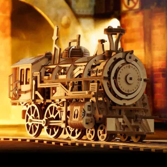 RoboTime - 3D fa puzzle: Gőzmozdony - JátékManufaktúra