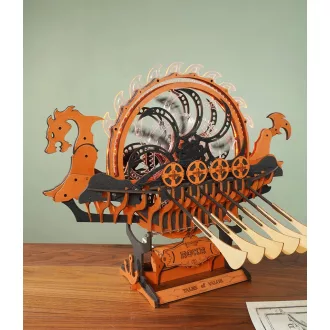RoboTime - 3D fa puzzle: Viking sárkányhajó - JátékManufaktúra