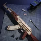 RoboTime - 3D fa puzzle: Gépfegyver AK-47 - JátékManufaktúra