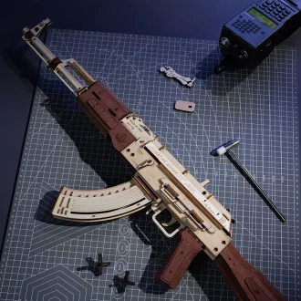 RoboTime - 3D fa puzzle: Gépfegyver AK-47 - JátékManufaktúra