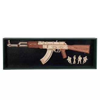 RoboTime - 3D fa puzzle: Gépfegyver AK-47 - JátékManufaktúra