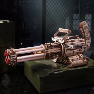 RoboTime - 3D fa mechanikus készlet, Forgó gépfegyver - JátékManufaktúra