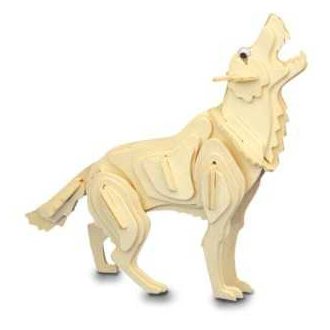 Woodcraft Drevené 3D puzzle vlk