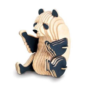 Woodcraft Drevené 3D puzzle panda