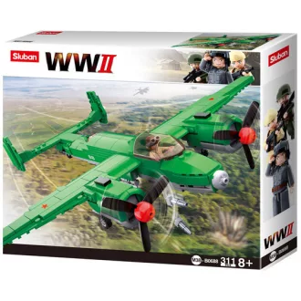 Sluban WWII M38-B0688 Szovjet Tupolev TU-2 bombázó - JátékManufaktúra
