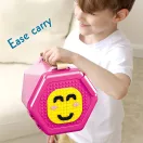 Sluban Bucket Bricks M38-B0830 Rózsaszín vödör építőkockákkal - JátékManufaktúra