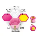 Sluban Bucket Bricks M38-B0830 Rózsaszín vödör építőkockákkal - JátékManufaktúra