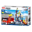 Sluban Tűzoltók M38-B0967 Nagy tűzoltóautó ágyúval és guruló robottal - JátékManufaktúra