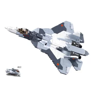 Sluban Model Bricks M38-B0986 Su-57 sugárhajtású vadászrepülő 2 az 1-ben - JátékManufaktúra