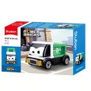 Sluban Power Bricks M38-B1072C Felhúzhatós autó szemekkel - Zöld teherautó - JátékManufaktúra