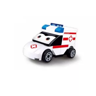 Sluban Power Bricks M38-B1072H Felhúzhatós autó szemekkel - Mentőautó - JátékManufaktúra