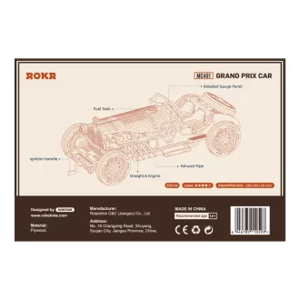 RoboTime - 3D fa puzzle: Versenyautó - JátékManufaktúra