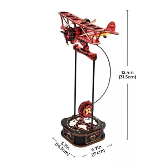 RoboTime - 3D mechanikus készlet, Kétfedelű repülő inga-mechanizmussal - JátékManufaktúra