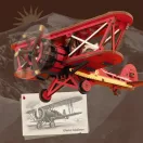 RoboTime - 3D mechanikus készlet, Kétfedelű repülő inga-mechanizmussal - JátékManufaktúra