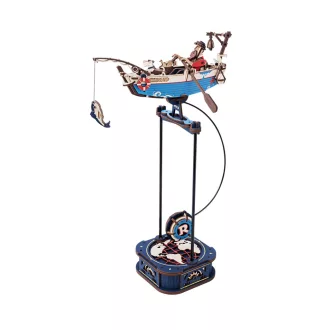 RoboTime - 3D mechanikus készlet, Halászhajó inga-mechanizmussal - JátékManufaktúra