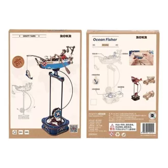 RoboTime - 3D mechanikus készlet, Halászhajó inga-mechanizmussal - JátékManufaktúra