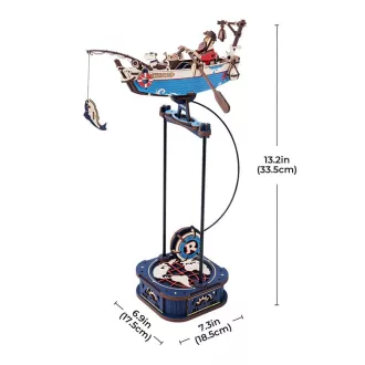 RoboTime - 3D mechanikus készlet, Halászhajó inga-mechanizmussal - JátékManufaktúra